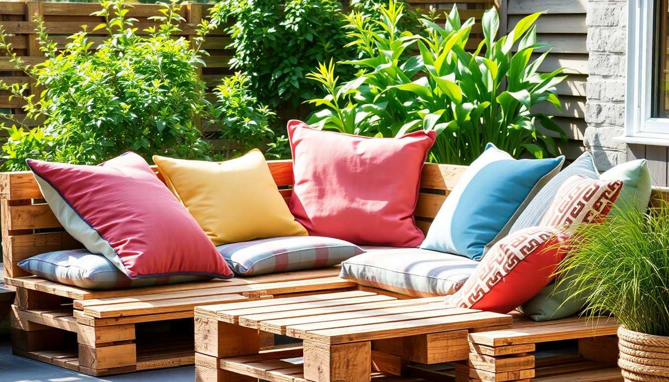 Cuscini e divani pallet: comfort e stile per il tuo spazio esterno