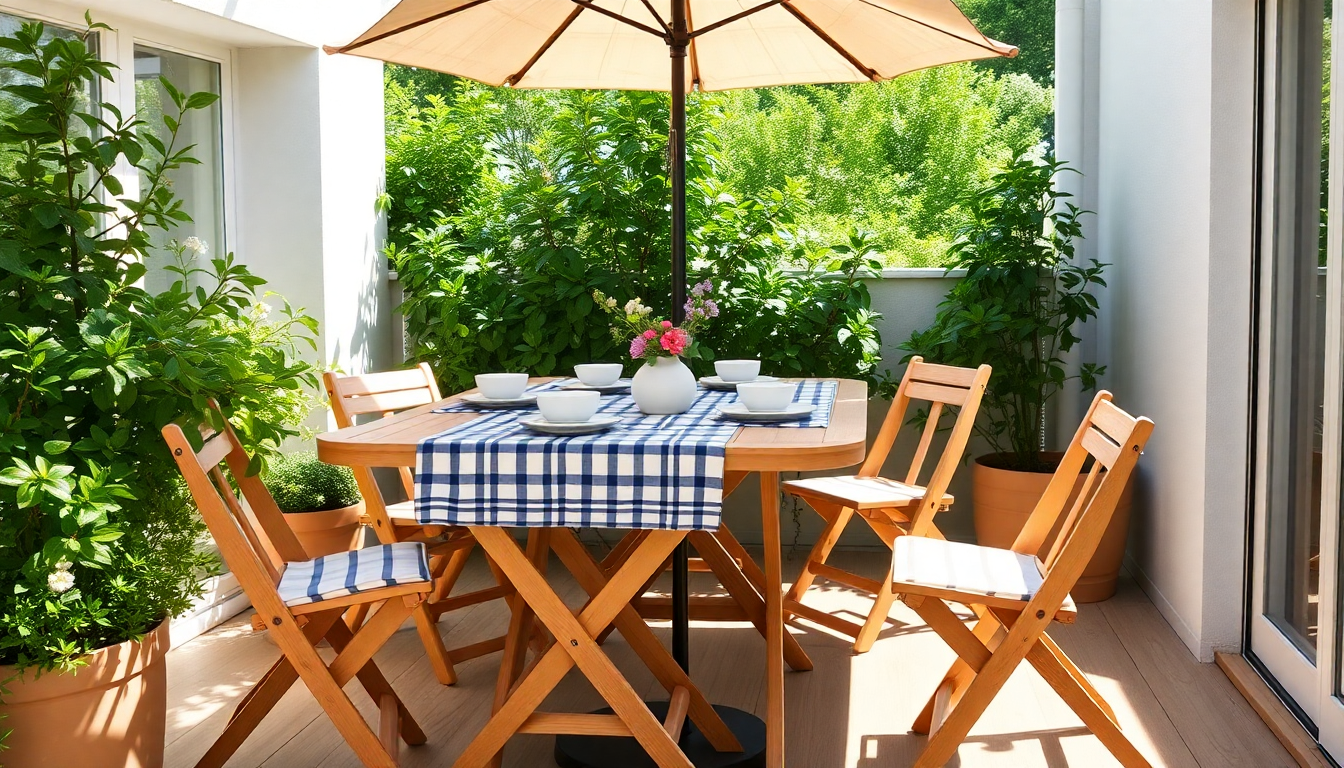 Tavoli pieghevoli Ikea per un balcone da sogno
