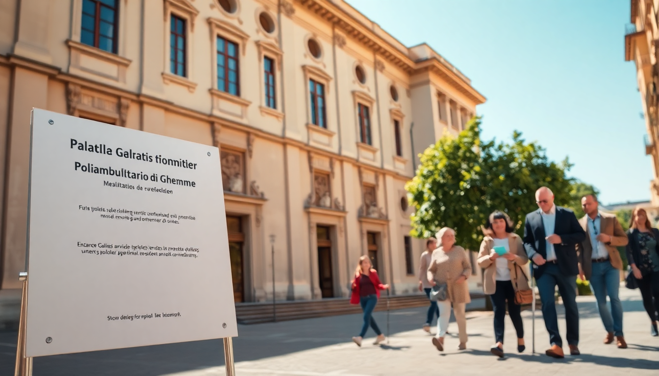 Guida al trasferimento dei servizi sanitari a Palazzo Gallarati