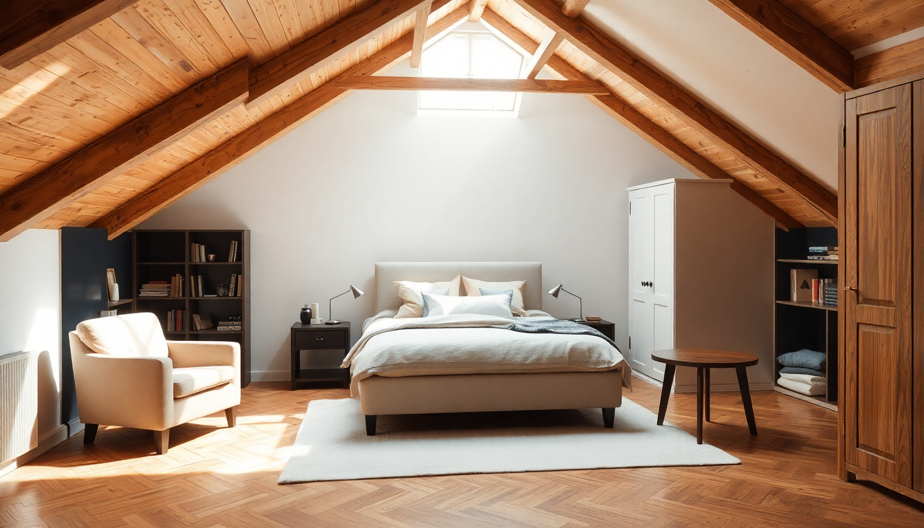 Guida completa all’arredamento di una camera da letto mansardata