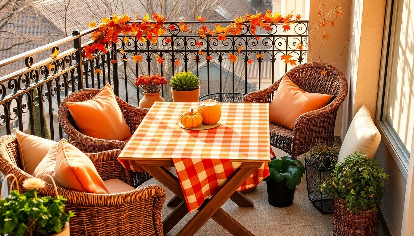 Idee e Ispirazioni per Arredare il Balcone in Autunno