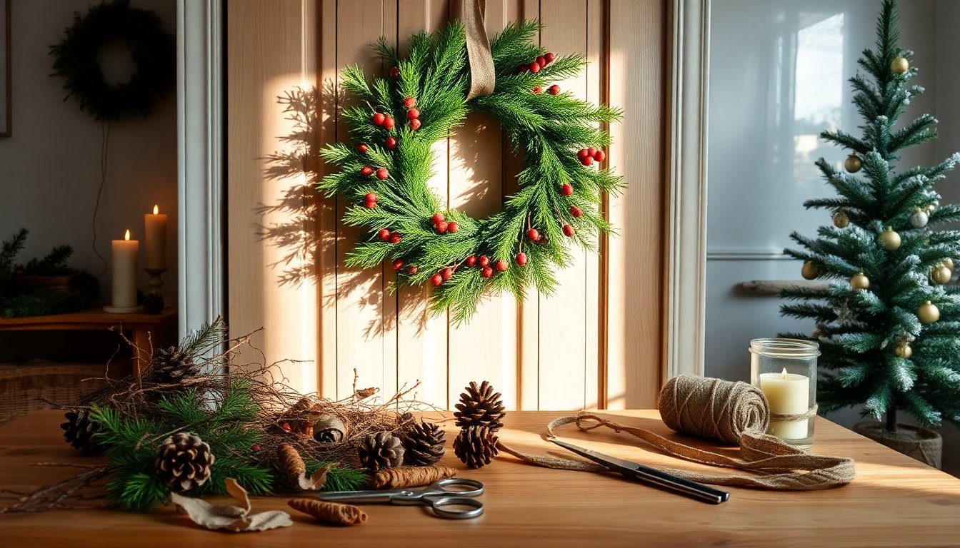 Come realizzare una ghirlanda di Natale elegante con materiali riciclati