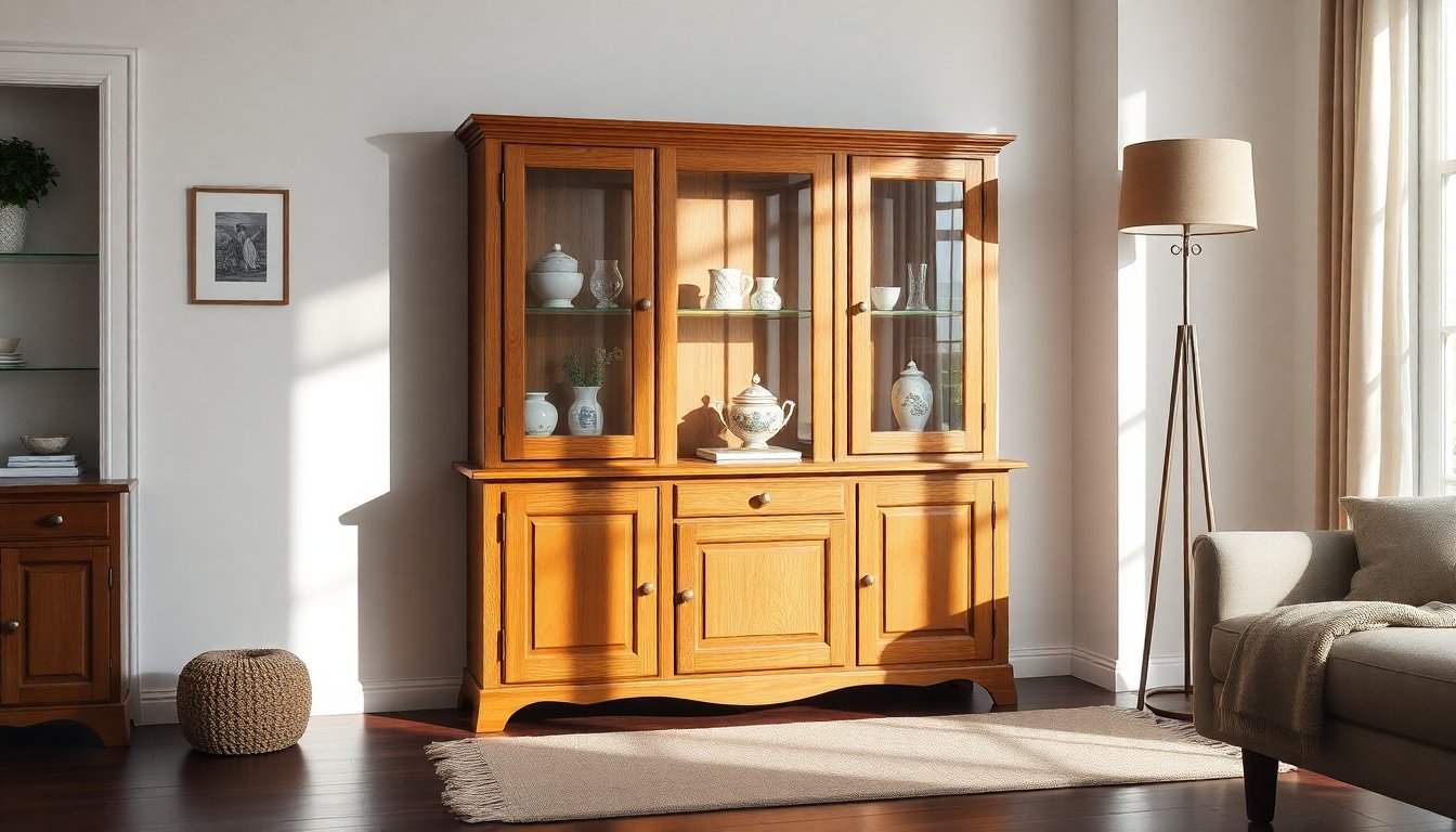 Credenza in Legno con Vetrina: Aggiungi un Tocco Vintage alla Tua Casa