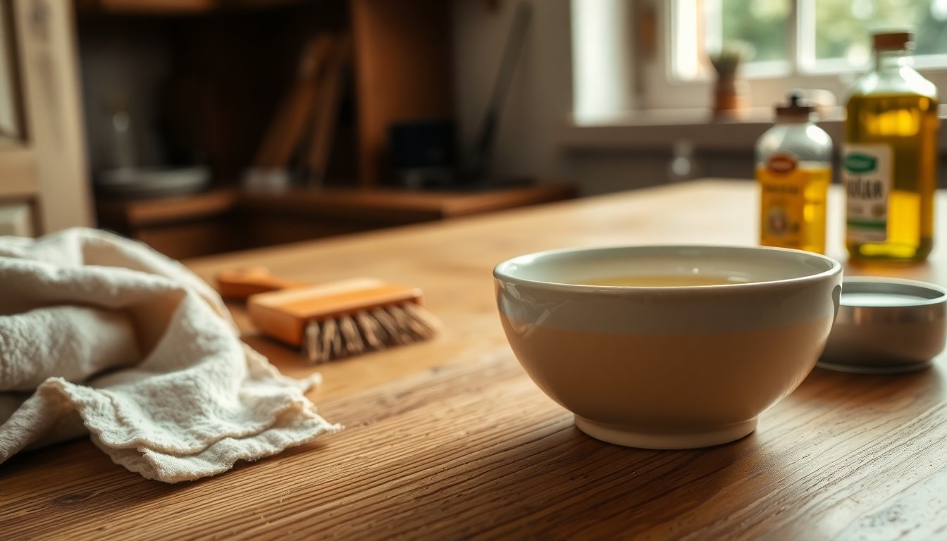 come rimettere a nuovo il legno con olio d’oliva e aceto