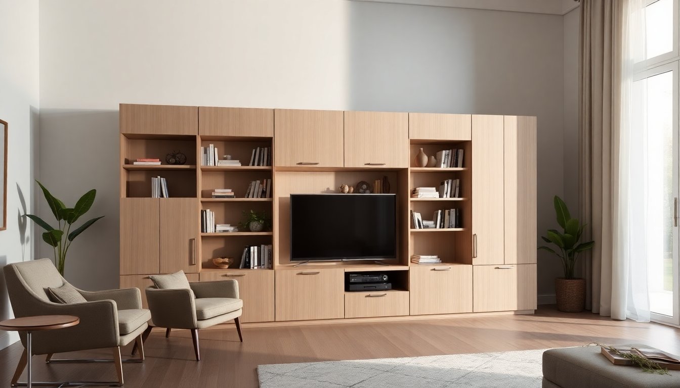 Parete Attrezzata IM20 L22: Design Contemporaneo e Soluzioni Salvaspazio per la Tua Casa