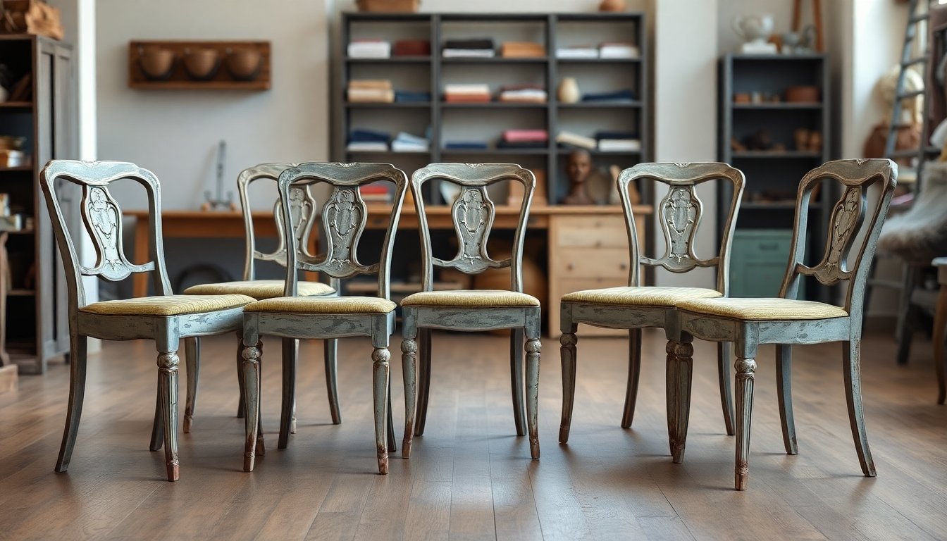 Gruppo di sei sedie in stile inglese: guida alla valutazione e al restauro
