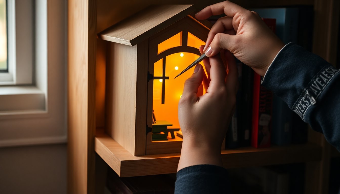 Kit Book Nook fai-da-te: come trasformare la libreria con una miniatura illuminata