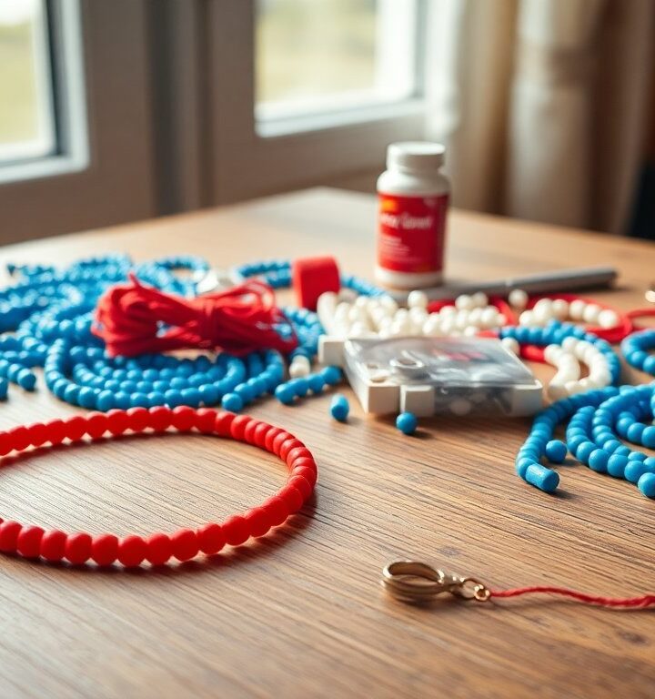 Tutorial per realizzare braccialetti blu, bianchi e rossi per i Mondiali