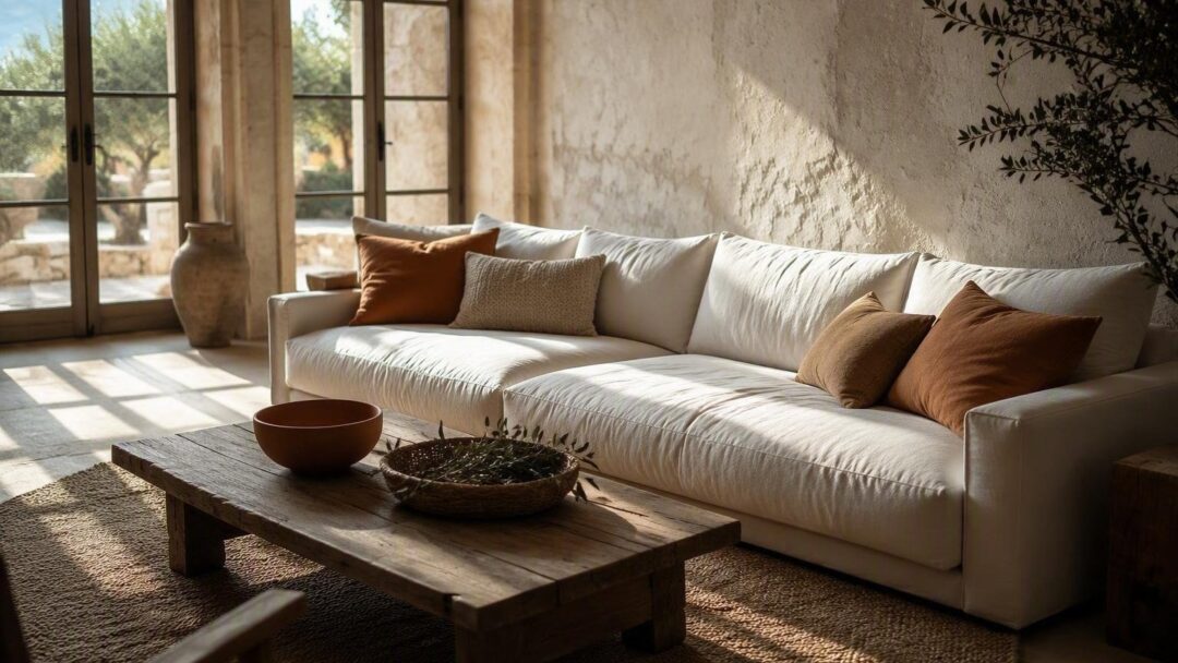 Arredamento mediterraneo contemporaneo: idee per un soggiorno fresco e accogliente