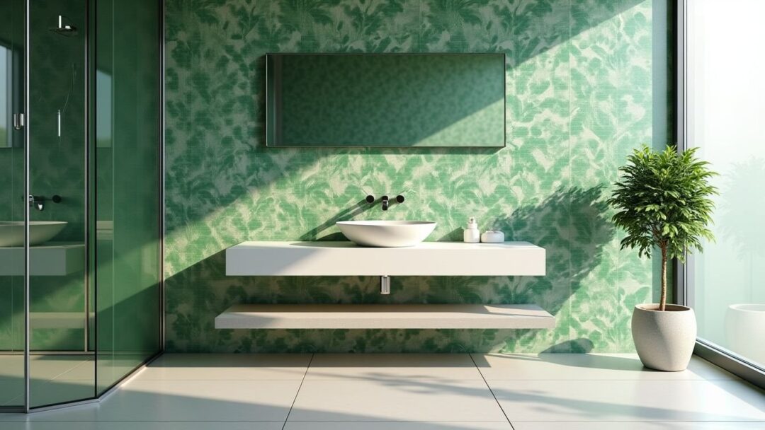 Effetto jungle in bagno: come ottenere un'oasi esotica con la carta da parati