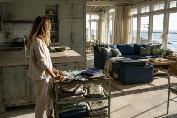 Arredare la casa al mare con materiali marini e colori senza tempo