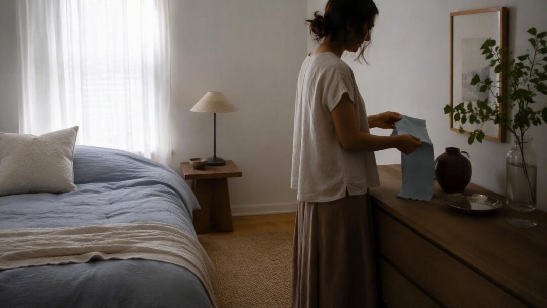 Camera da letto rilassante: colori, luci e tessili giusti