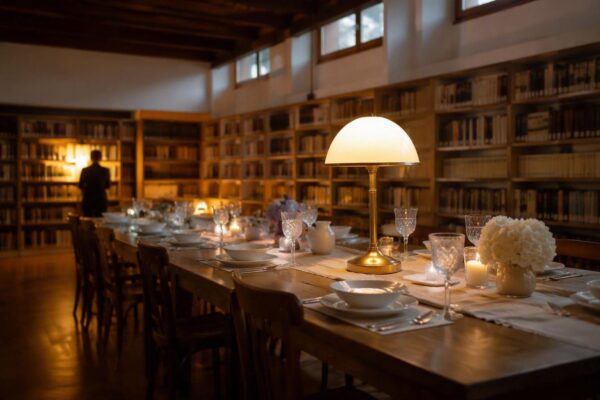 Evento benefico a Villar Perosa: arredare la biblioteca con la Tavolata in Bianco