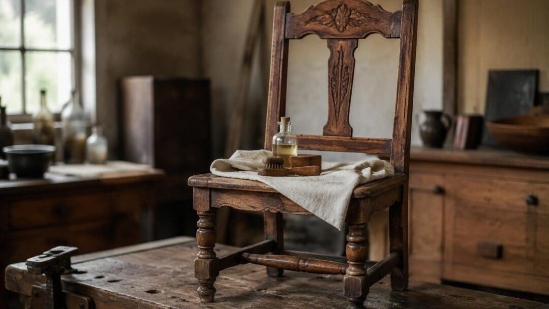 Pulizia e restauro leggero dei mobili dei mercatini