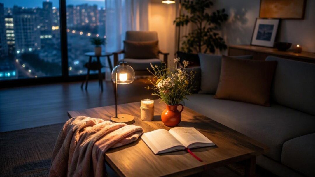 Casa accogliente: luci, tessili, profumi e colori pop