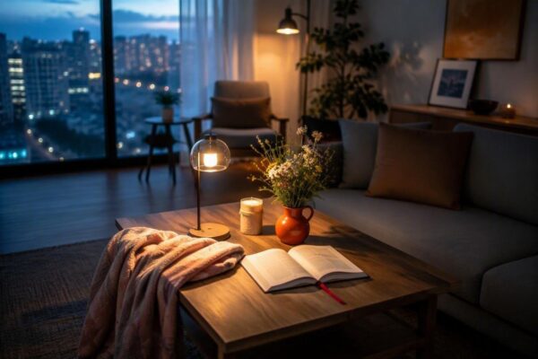 Casa accogliente: luci, tessili, profumi e colori pop