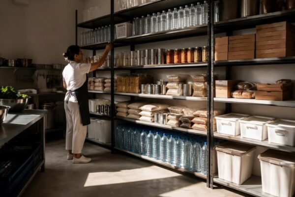 Come calcolare e organizzare le scorte di acqua e cibo
