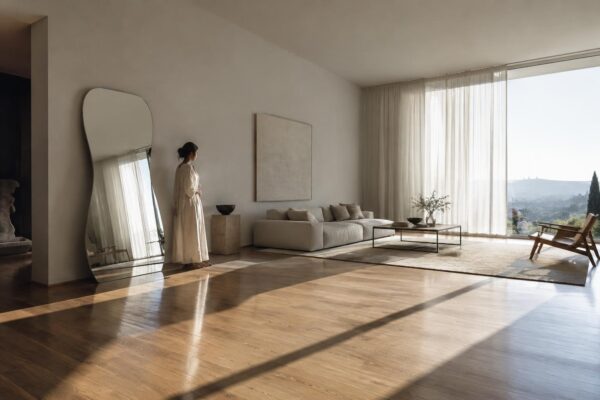Come usare specchi senza cornice per ampliare visivamente le stanze