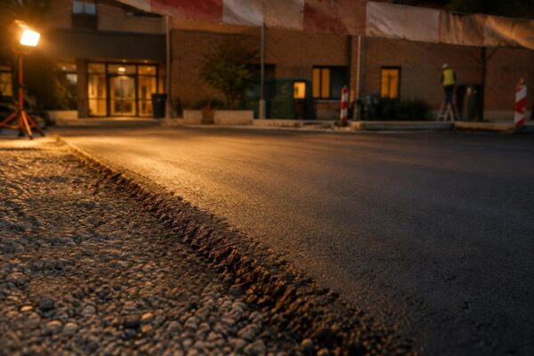 Parcheggio chiuso per asfaltatura e segnaletica a Castiglion Fiorentino