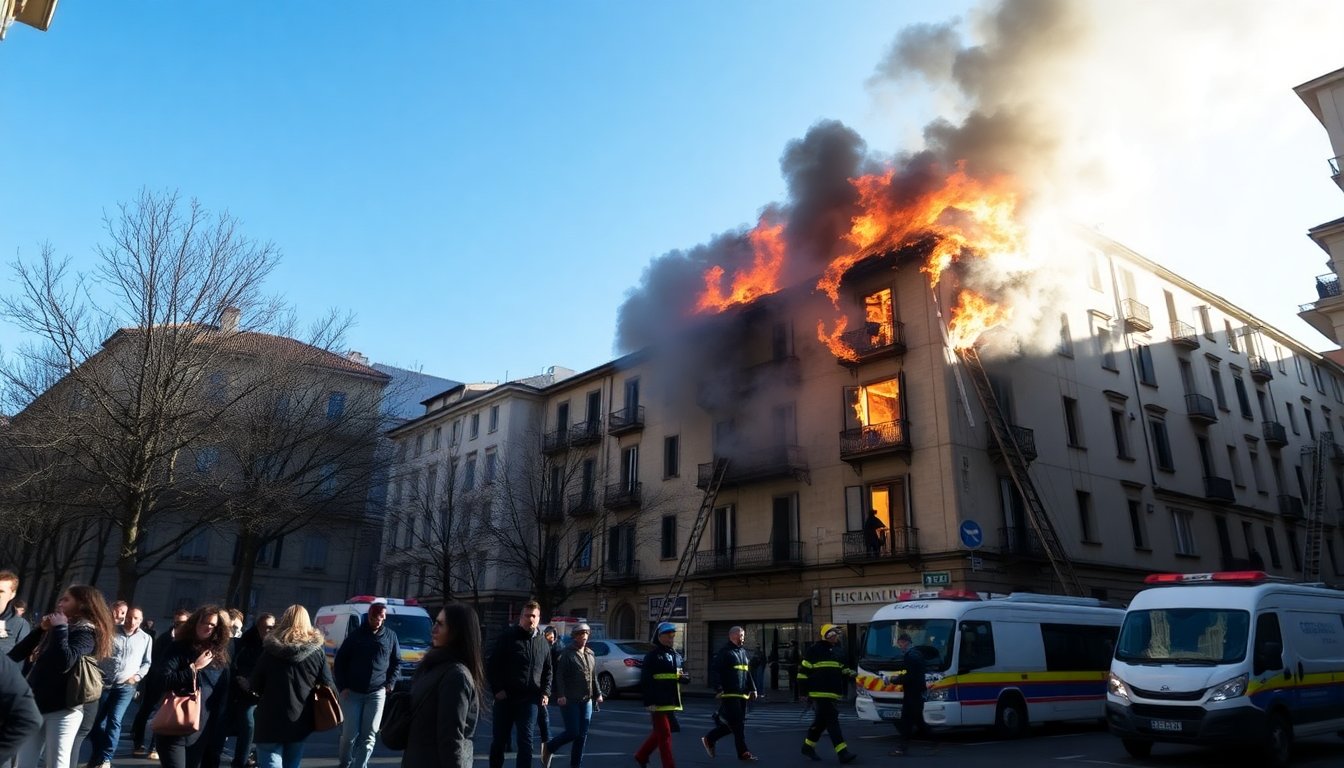 Incendio a Roma: evacuazione di 200 persone