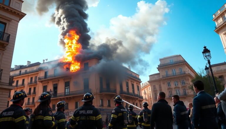 incendio a roma palazzo in fiamme evacuati 150 residenti 1761590061