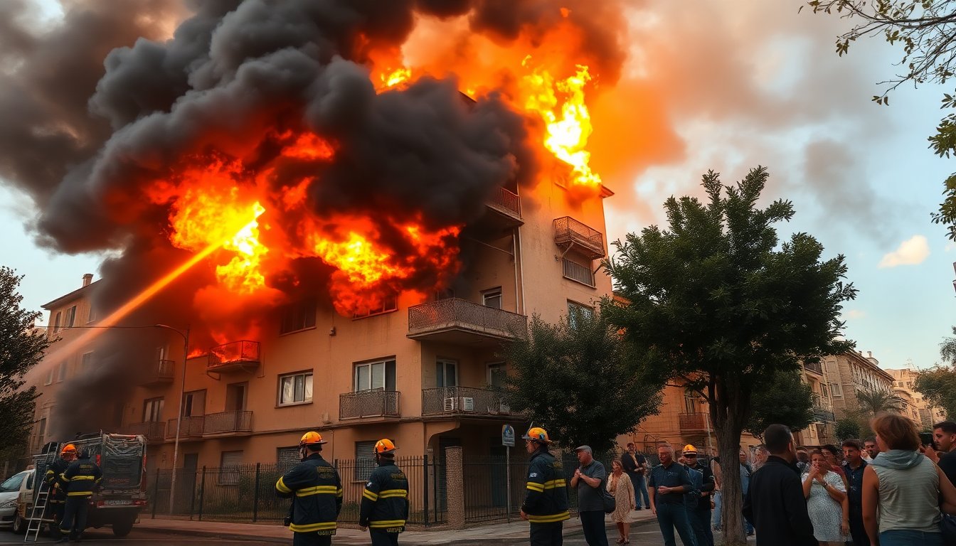 incendio a roma palazzo in fiamme nel quartiere esquilino 1761549262