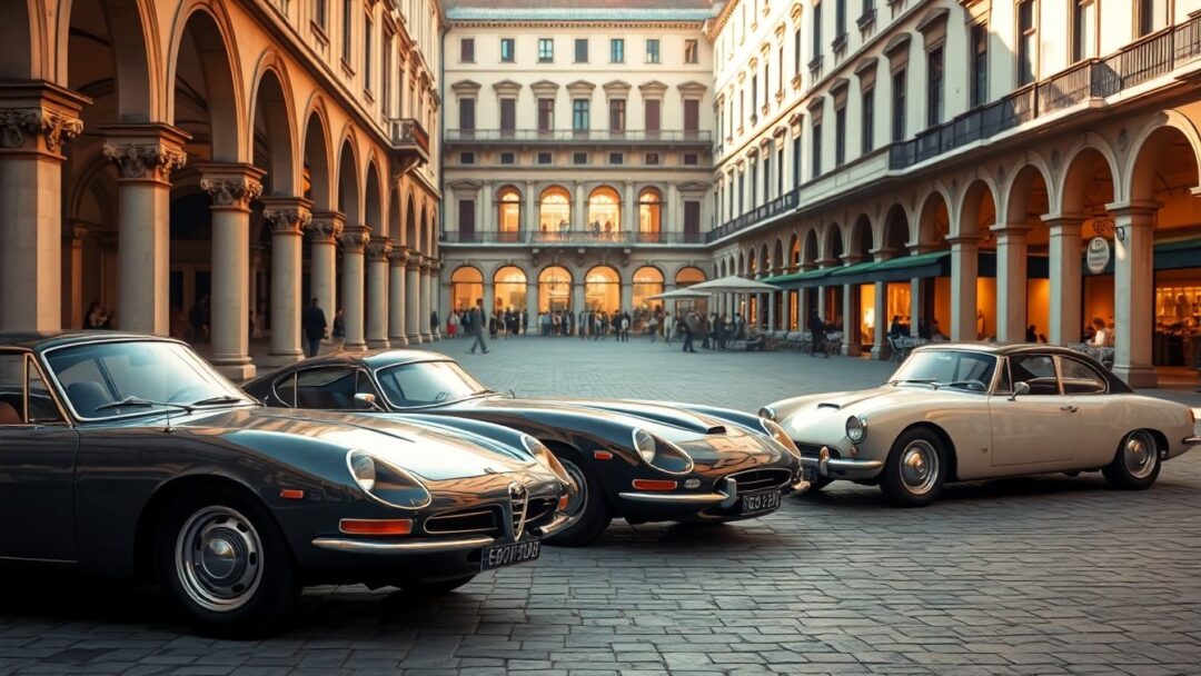 Mille Miglia a Vicenza: vetture d'epoca e modelli iconici in sosta in centro