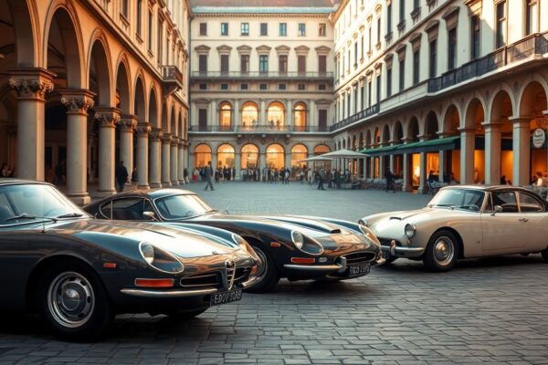 Mille Miglia a Vicenza: vetture d'epoca e modelli iconici in sosta in centro