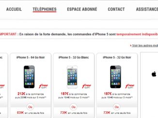 Rupture iphone 5 chez Free