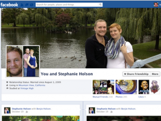 Exemple de page couple de Facebook