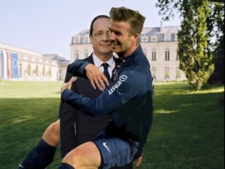 David Beckham et François Hollande