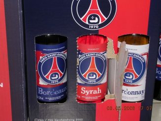 Bouteilles de vin PSG