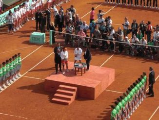 Roland Garros, remise de la coupe au vainqueur