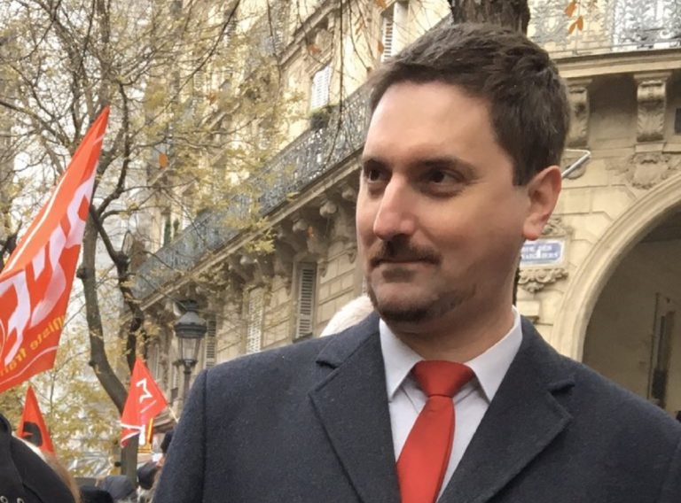 Laurent Brun tête des syndicalistes