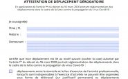 coronavirus attestation de déplacement