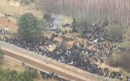 Migrants à la frontière entre la Pologne et le Biélorussie