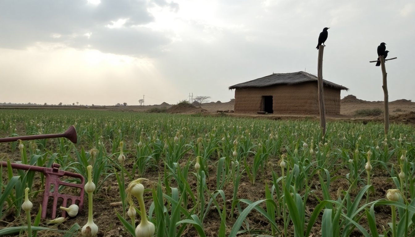De verwoestende gevolgen van lage knoflookprijzen voor boeren in Rajasthan