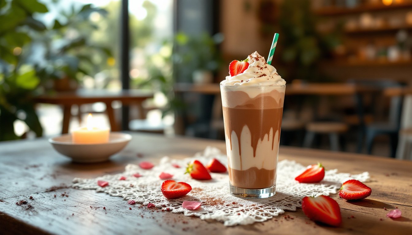 Starbucks introduceert Valentijnsdag Frappuccino met cacao en aardbeien