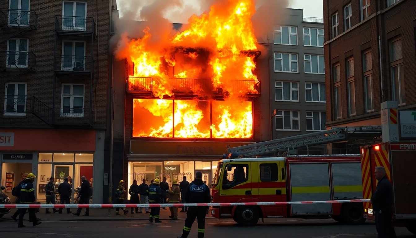 Grote brand in rotterdamse winkelstraat leidt tot ontruiming en politieonderzoek