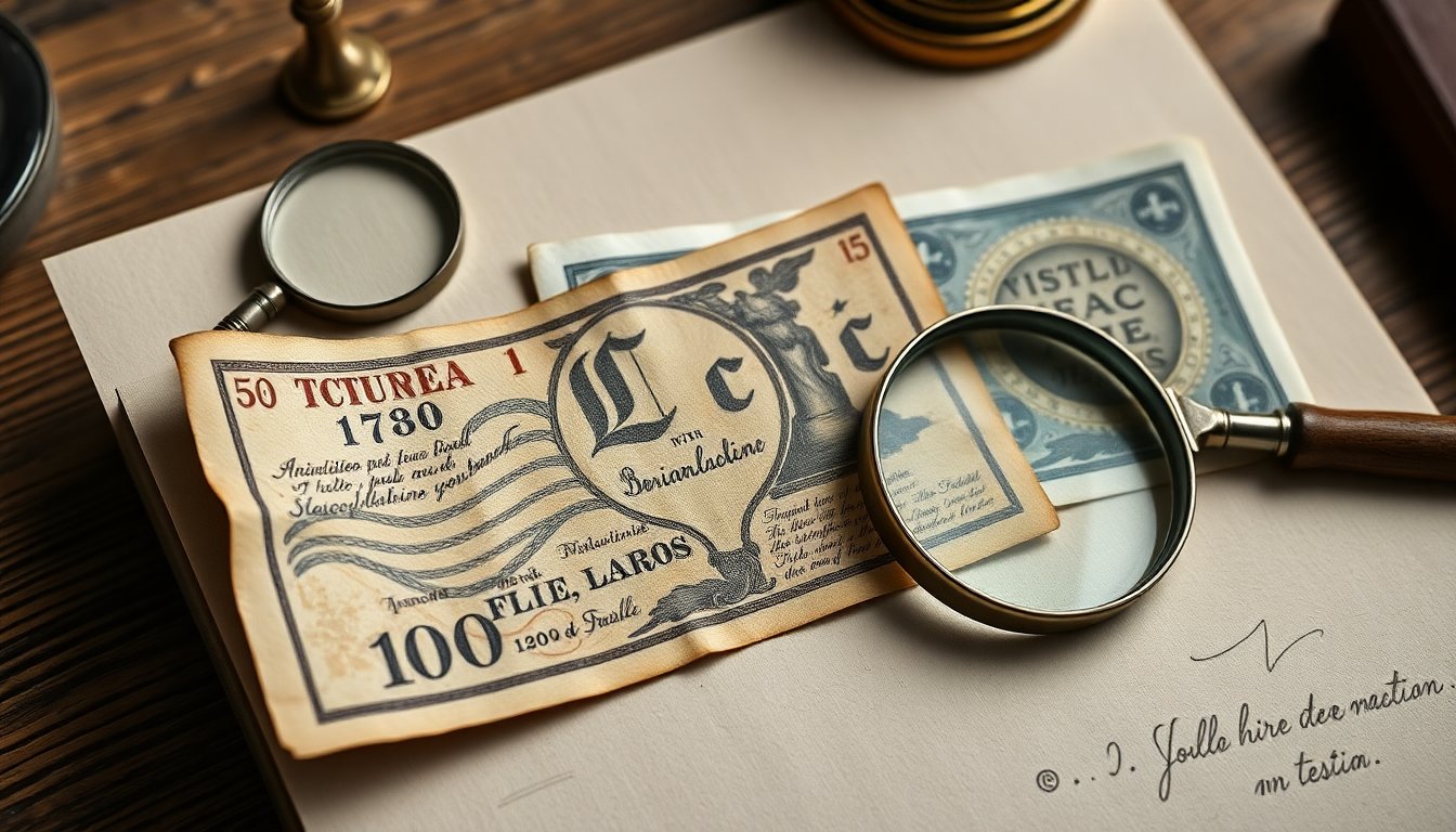 Ontdek unieke Italiaanse bankbiljetten: zeldzame 50 lire uit 1780 en mysterieuze 1000 lire testina uit 1947