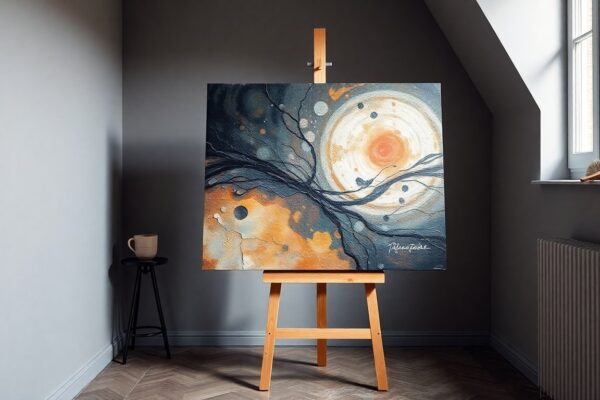 Uniek kunstwerk van Santicri: Scar of Time, De Sterrennacht 70x50 cm