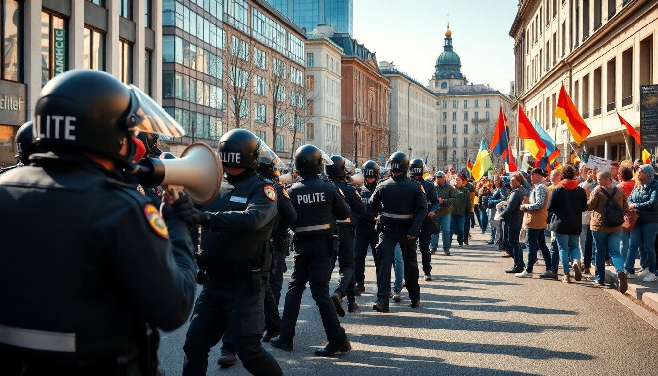 Polizei unterbindet illegale Demonstrationen in Berlin