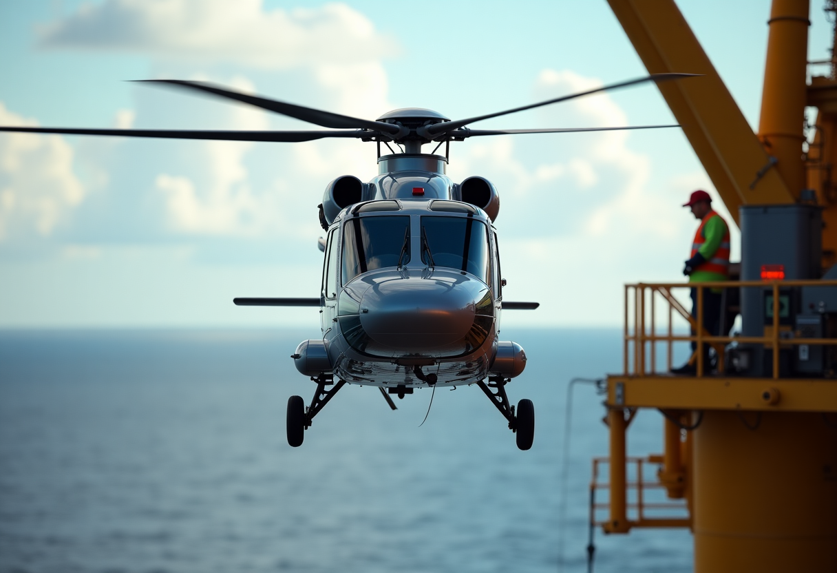 Elicottero AW189 di Leonardo nel settore energetico