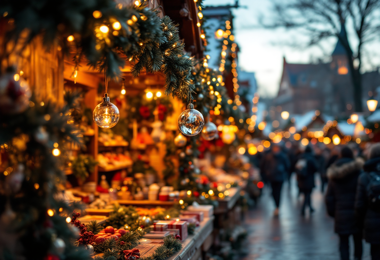 Piatto tipico del Natale italiano con dolci e piatti tradizionali