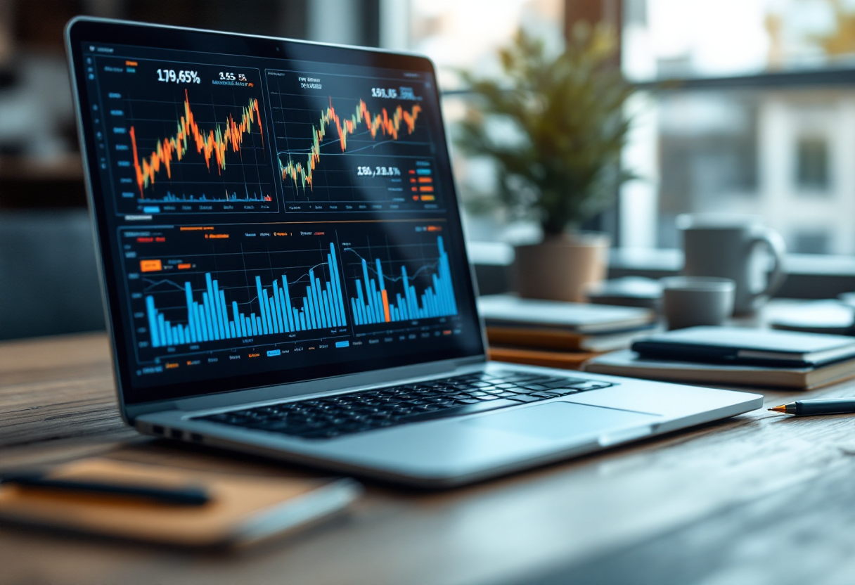 Grafico che illustra i rischi del trading sul mercato Forex