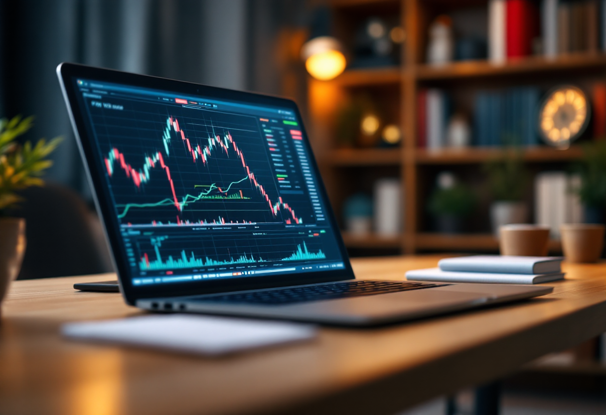 Grafico che illustra i rischi del trading sul mercato Forex