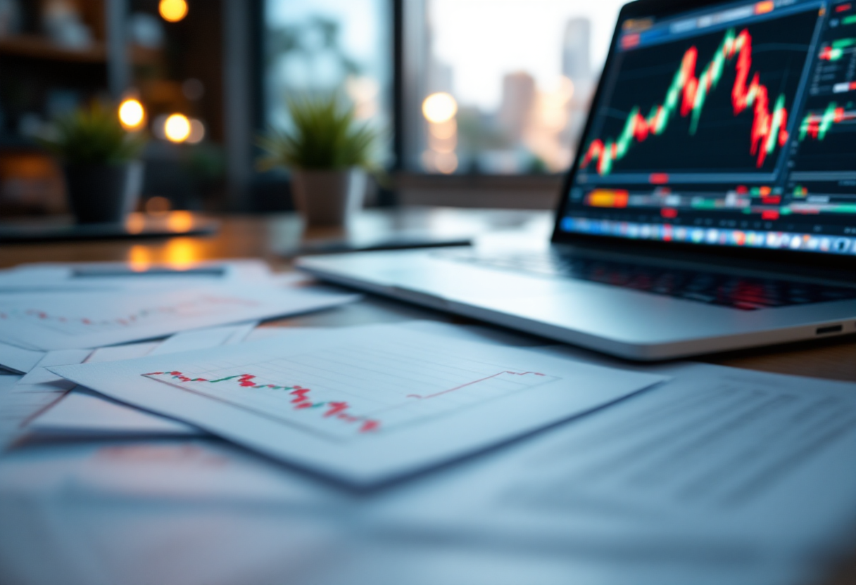 Grafico che illustra i rischi e le opportunità nel forex trading