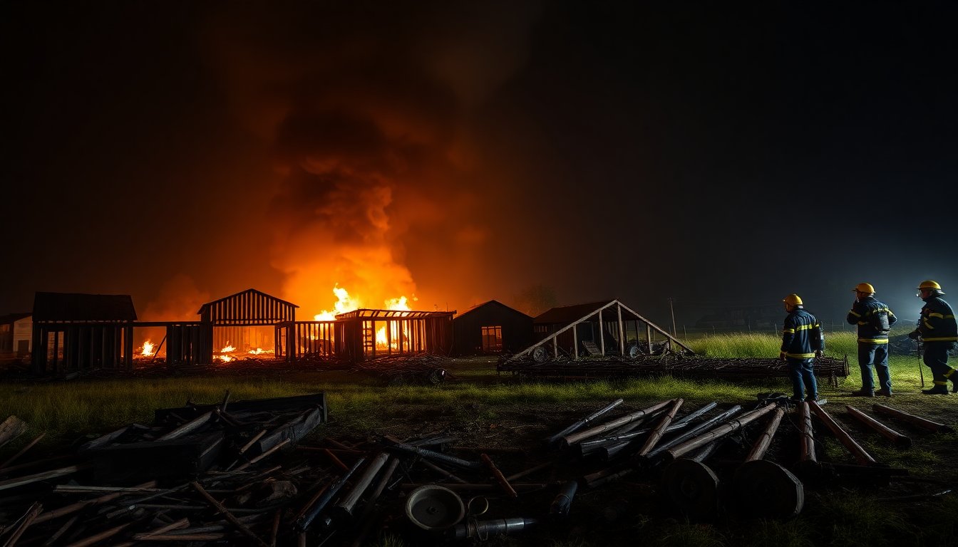 Incendio distrugge un’azienda agricola nel veronese