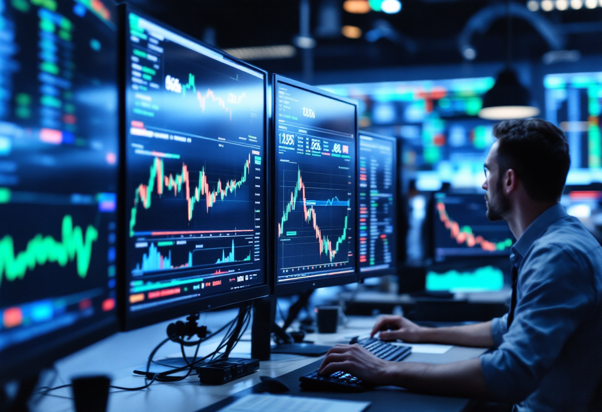 Desempenho dos mercados acionários americanos e foco em inteligência artificial