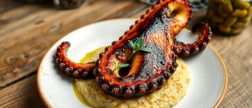 polvo grelhado com pure rustico tecnica e terroir em um prato 1772312997